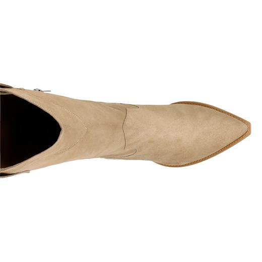 Wojas Beżowe Kozaki Kowbojki Na Wysokim Obcasie Wojas 40 promocja Wojas