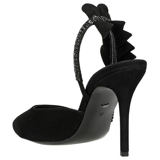 Wojas Czarne Wieczorowe Czółenka Damskie Z Kryształkami Wojas 39 Wojas