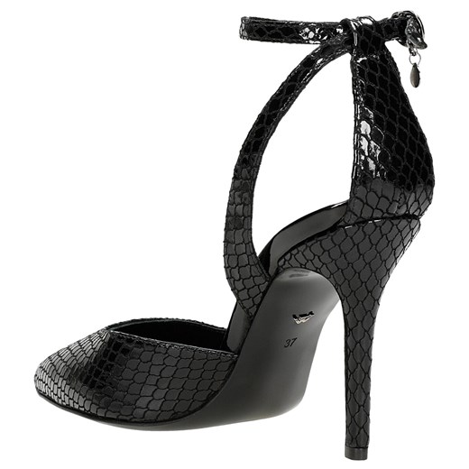 Wojas Zjawiskowe Czarne Szpilki Z Weluru Foliowanego Wojas 35 Wojas