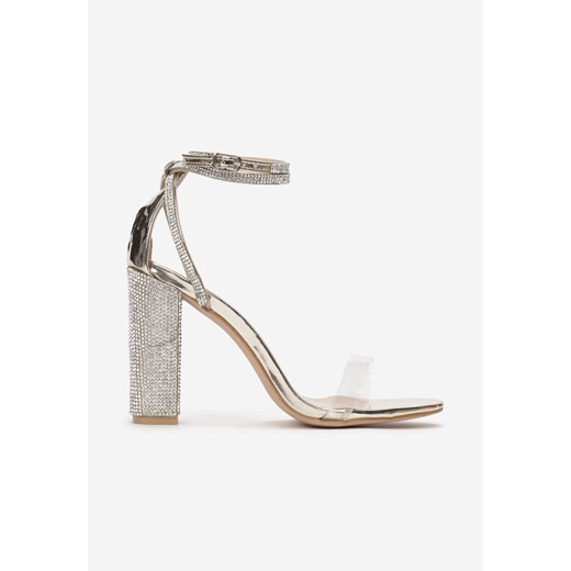 Złote Transparentne Sandały Rhethera Renee 41 renee.pl