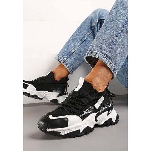 Czarne Sneakersy Kharena ze sklepu renee.pl w kategorii Buty sportowe damskie - zdjęcie 173157518