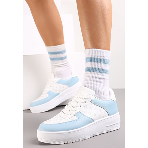 Niebiesko-Białe Sneakersy Ampione ze sklepu renee.pl w kategorii Buty sportowe damskie - zdjęcie 173157876