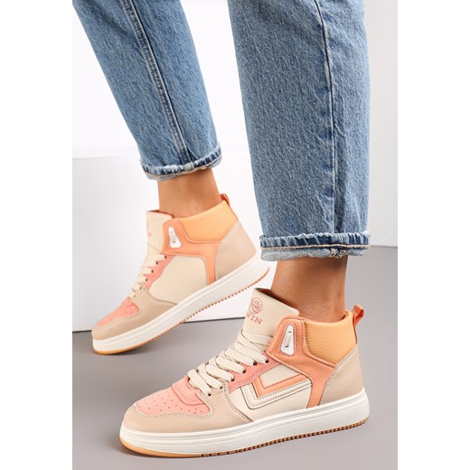 Biało-Pomarańczowe Sneakersy Maeramia ze sklepu renee.pl w kategorii Buty sportowe damskie - zdjęcie 173161735