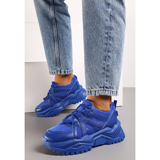 Niebieskie Sneakersy Sznurowane na Grubej Podeszwie Releta ze sklepu renee.pl w kategorii Buty sportowe damskie - zdjęcie 173166457
