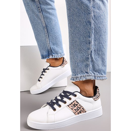 Biało-Granatowe Sneakersy z Wstawkami Danthe ze sklepu renee.pl w kategorii Buty sportowe damskie - zdjęcie 173170117