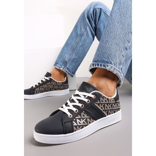 Granatowe Sneakersy z Printem Casica ze sklepu renee.pl w kategorii Buty sportowe damskie - zdjęcie 173170147