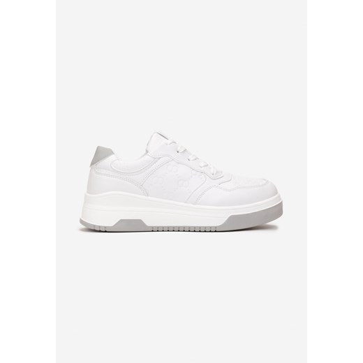 Białe Sneakersy Sznurowane na Grubej Podeszwie Ainne Renee 37 renee.pl