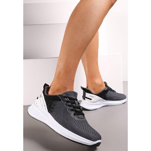 Czarne Buty Sportowe przed Kostkę z Przeszyciami Kersti ze sklepu renee.pl w kategorii Buty sportowe damskie - zdjęcie 173172857
