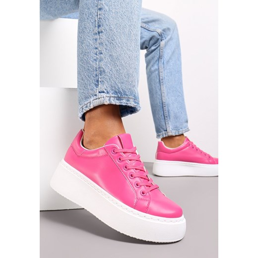 Fuksjowe Sneakersy na Grubej Podeszwie Cernanda ze sklepu renee.pl w kategorii Buty sportowe damskie - zdjęcie 173181575