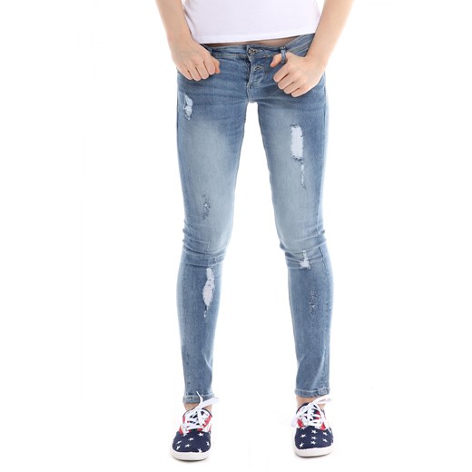 Jeans with sewn-up rips terranova  denim