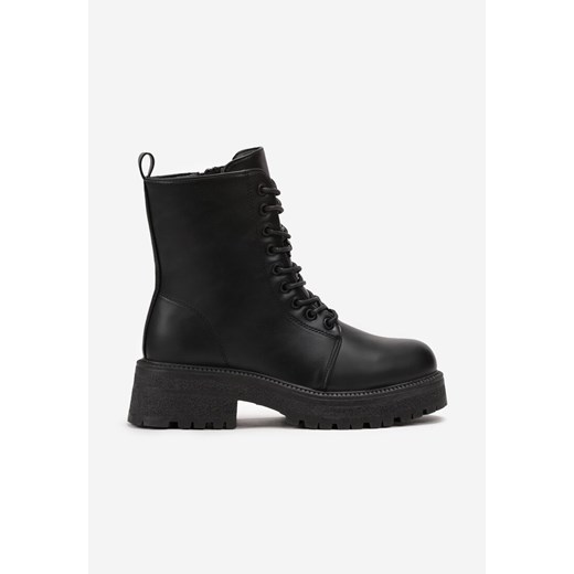 Czarne Botki Workery na Platformie z Protektorem Venar Renee 41 renee.pl