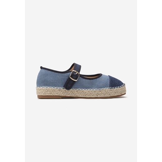 Niebieskie Espadryle na Plecionej Podeszwie z Juty Blecotta Renee 40 renee.pl