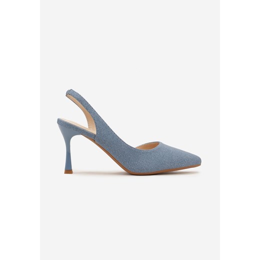 Niebieskie Eleganckie Sandały Wsuwane na Cienkim Obcasie Ottava Renee 41 renee.pl