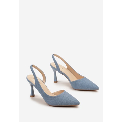 Niebieskie Eleganckie Sandały Wsuwane na Cienkim Obcasie Ottava Renee 37 renee.pl