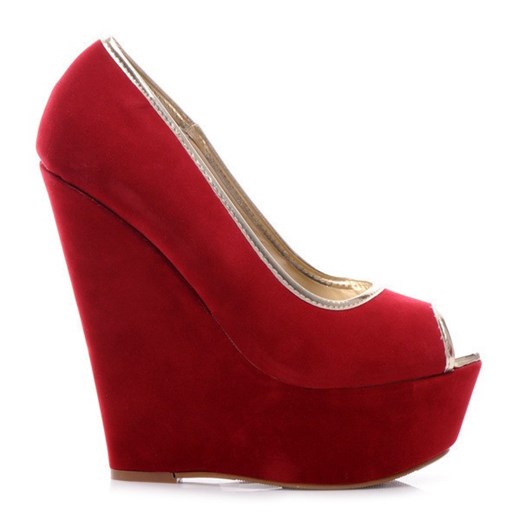 Wysokie zamszowe koturny 15 cm! onemarket-pl damskie