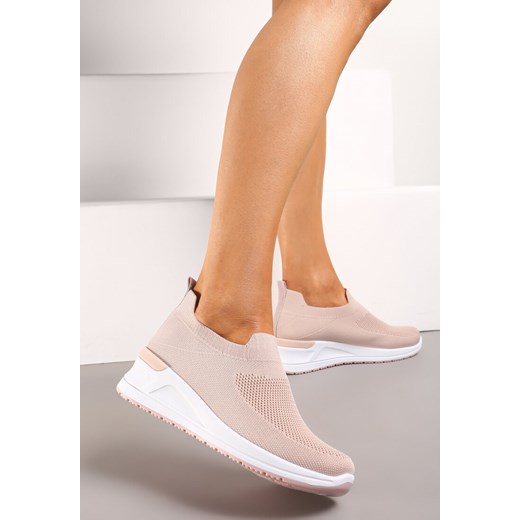 Różowe Casualowe Buty Sportowe na Platformie bez Zapięcia Winulla ze sklepu renee.pl w kategorii Buty sportowe damskie - zdjęcie 173234577