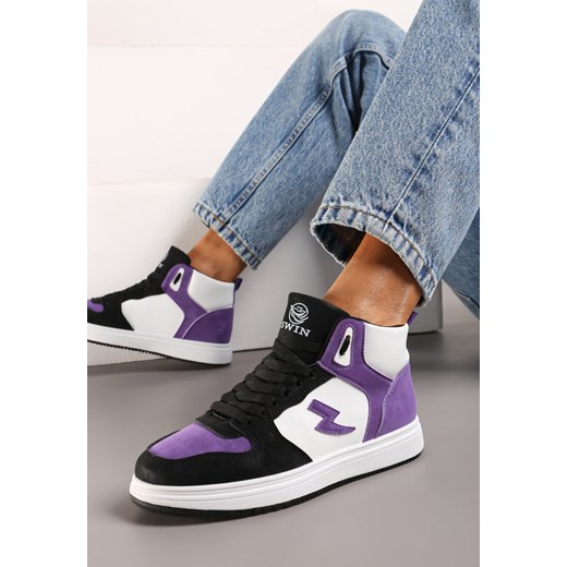 Fioletowo-Białe Sneakersy Aura ze sklepu renee.pl w kategorii Buty sportowe damskie - zdjęcie 173239915