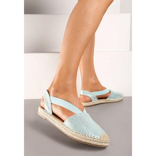 Jasnozielone Espadryle z Ekoskóry na Płaskiej Podeszwie Cecilas ze sklepu renee.pl w kategorii Espadryle damskie - zdjęcie 173243818