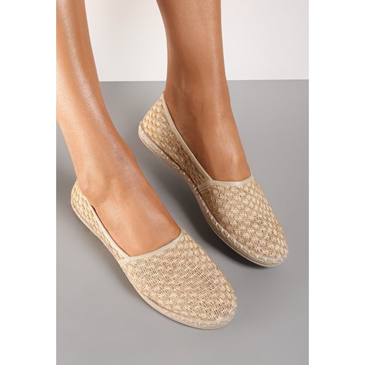 Jasnobeżowe Espadryle Heliriye ze sklepu renee.pl w kategorii Espadryle damskie - zdjęcie 173256036