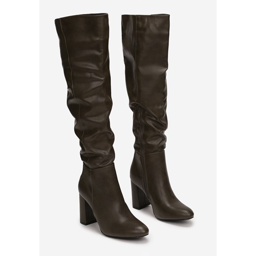 Ciemnozielone Kozaki Ertris Renee 40 renee.pl