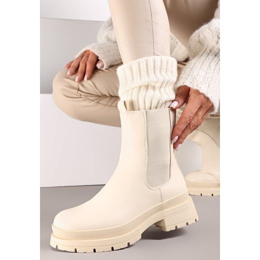 Beżowe Botki Cillime Renee 40 renee.pl