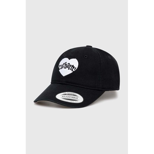 Carhartt WIP czapka z daszkiem bawełniana Amour Cap kolor czarny z aplikacją I033626.0D2XX ze sklepu PRM w kategorii Czapki z daszkiem damskie - zdjęcie 173257826