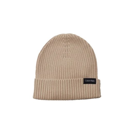 Calvin Klein Czapka CLASSIC RIB BEANIE | z dodatkiem kaszmiru ze sklepu Gomez Fashion Store w kategorii Czapki zimowe męskie - zdjęcie 173262419