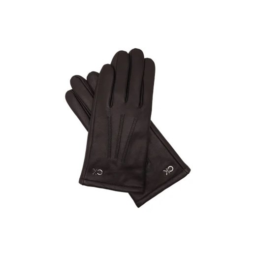 Calvin Klein Skórzane rękawiczki GS CK METAL GLOVES LEATHER ze sklepu Gomez Fashion Store w kategorii Rękawiczki męskie - zdjęcie 173265989