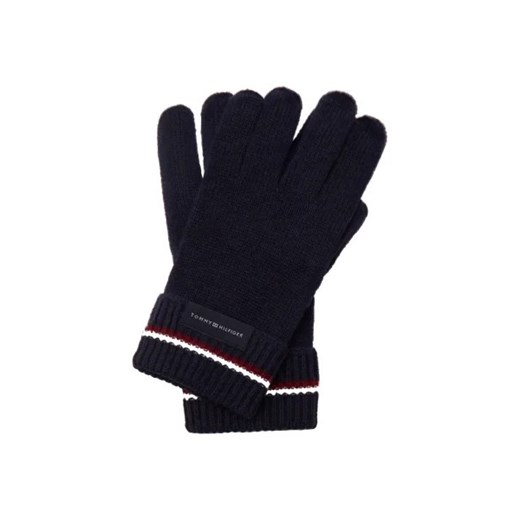 Tommy Hilfiger Rękawiczki CORPORATE KNIT | z dodatkiem wełny Tommy Hilfiger One Size Gomez Fashion Store okazyjna cena