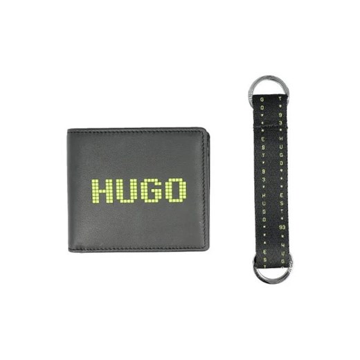HUGO Skórzany portfel + brelok GBHM_4 cc k hold One Size promocyjna cena Gomez Fashion Store