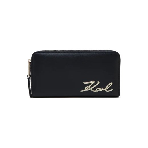 Karl Lagerfeld Portfel k/signature | z dodatkiem skóry Karl Lagerfeld One Size Gomez Fashion Store wyprzedaż