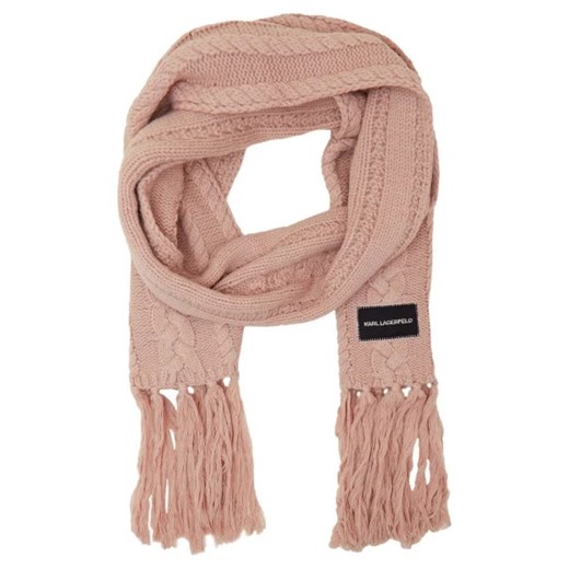 Karl Lagerfeld Wełniany szal k/essential cable knit ze sklepu Gomez Fashion Store w kategorii Szaliki i chusty damskie - zdjęcie 173267847
