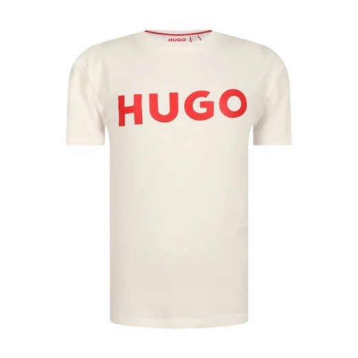 T-shirt chłopięce Hugo Kids bawełniany 