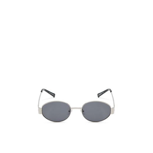 Cropp - Okulary przeciwsłoneczne z zaokrąglonymi oprawkami - srebrny ze sklepu Cropp w kategorii Okulary przeciwsłoneczne męskie - zdjęcie 173276799