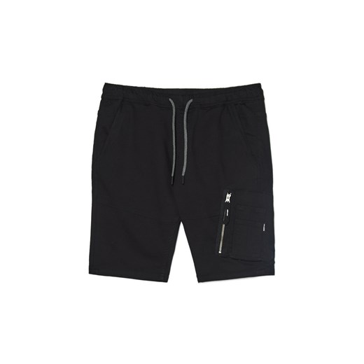 Cropp - Czarne szorty z denimu typu jogger - czarny Cropp 32 Cropp
