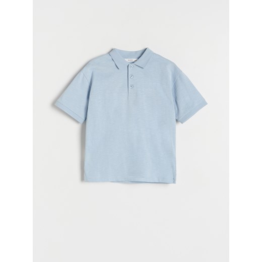 Reserved - Bawełniane polo - jasnoniebieski ze sklepu Reserved w kategorii T-shirty chłopięce - zdjęcie 173277367