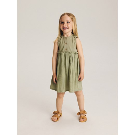 Reserved - Sukienka bez rękawów - oliwkowy ze sklepu Reserved w kategorii Sukienki niemowlęce - zdjęcie 173277407