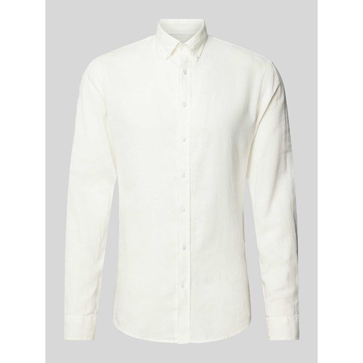 Koszula casualowa z fakturowanym wzorem ze sklepu Peek&Cloppenburg  w kategorii Koszule męskie - zdjęcie 173278735