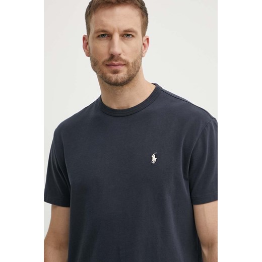 Polo Ralph Lauren t-shirt bawełniany męski kolor czarny gładki 710916698 ze sklepu ANSWEAR.com w kategorii T-shirty męskie - zdjęcie 173280806