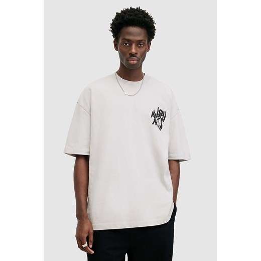AllSaints t-shirt bawełniany ORLANDO SS męski kolor biały z nadrukiem M022PA ze sklepu ANSWEAR.com w kategorii T-shirty męskie - zdjęcie 173280827