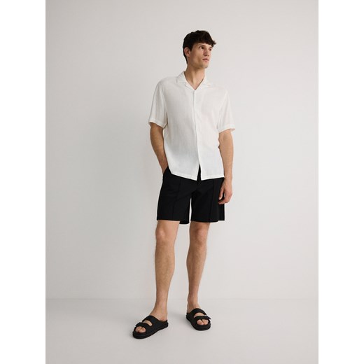 Reserved - Koszula comfort z wiskozą - biały ze sklepu Reserved w kategorii Koszule męskie - zdjęcie 173281187