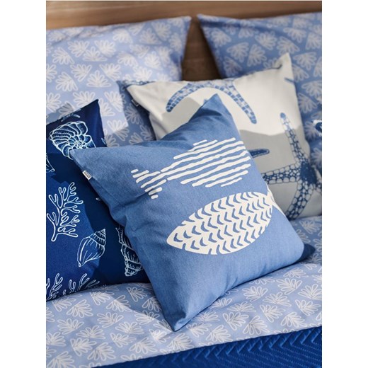 Sinsay - Poszewka na poduszkę - niebieski ze sklepu Sinsay w kategorii Poszewki na poduszki - zdjęcie 173282826