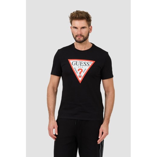 GUESS Czarny t-shirt z dużym logo Original Logo Tee, Wybierz rozmiar XXL ze sklepu outfit.pl w kategorii T-shirty męskie - zdjęcie 173284318