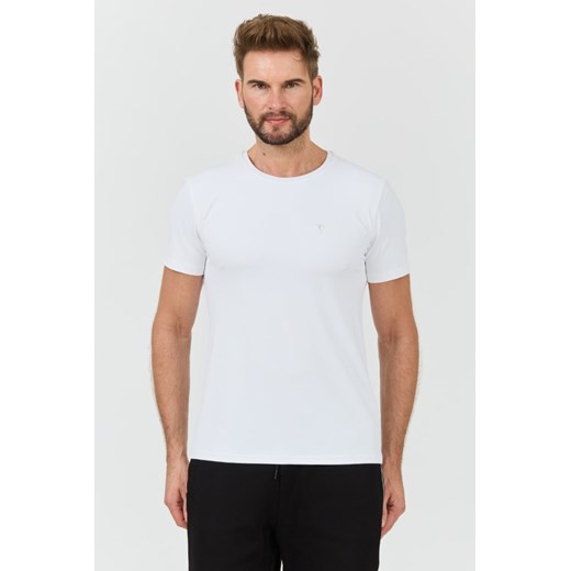 GUESS Biały t-shirt New Tech Str T, Wybierz rozmiar XXL ze sklepu outfit.pl w kategorii T-shirty męskie - zdjęcie 173284339