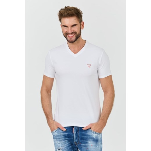 GUESS Biały t-shirt Core Tee Str, Wybierz rozmiar XXL ze sklepu outfit.pl w kategorii T-shirty męskie - zdjęcie 173284357