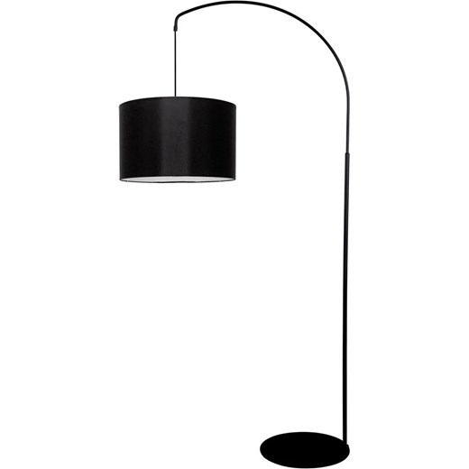 Czarna lampa stojąca z abażurem - S882-Vikos ze sklepu Edinos.pl w kategorii Lampy podłogowe - zdjęcie 173284587