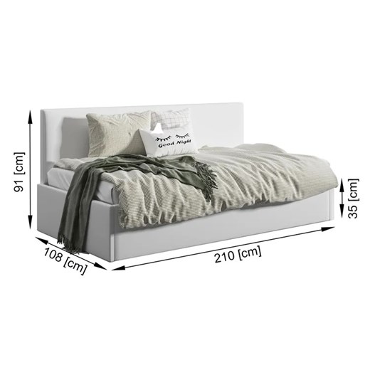 Szare tapicerowane łóżko z oparciem Sorento 4X - 3 rozmiary Elior One Size okazja Edinos.pl