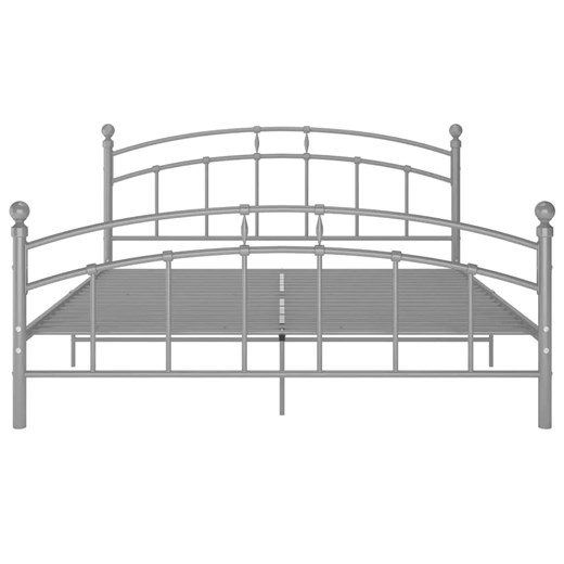 Szare metalowe łóżko małżeńskie 180x200 cm - Enelox Elior One Size Edinos.pl