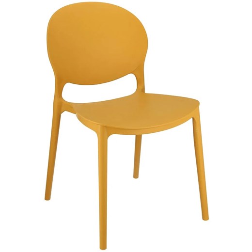 Nowoczesne krzesło kuchenne musztardowe - Iser ze sklepu Edinos.pl w kategorii Krzesła - zdjęcie 173285158