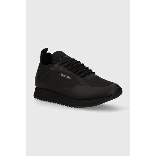 Calvin Klein sneakersy LOW TOP LACE UP NYLON kolor czarny HM0HM00921 ze sklepu ANSWEAR.com w kategorii Buty sportowe męskie - zdjęcie 173288198